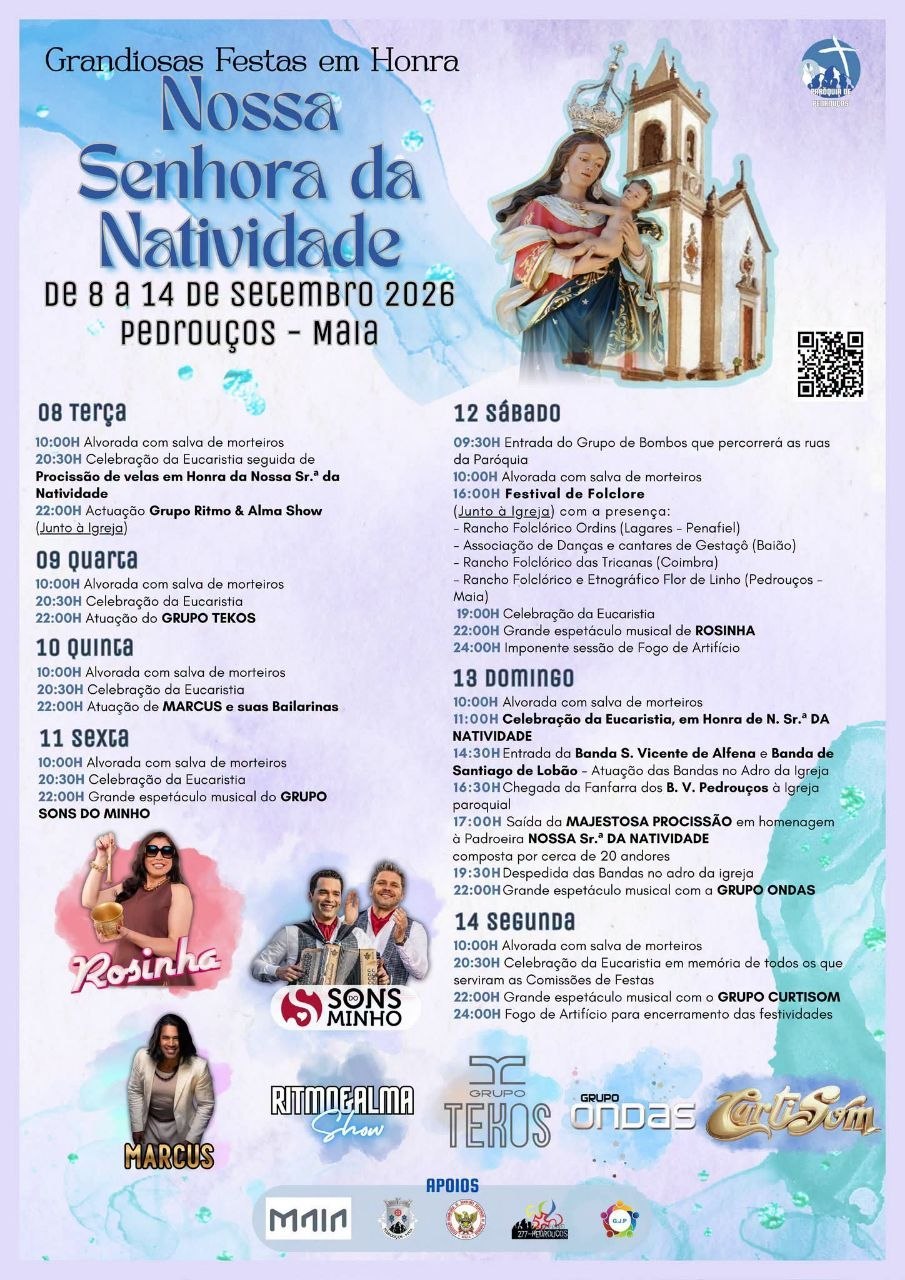 Cartaz de Grandiosas Festas em Honra de Nossa Senhora da Natividade