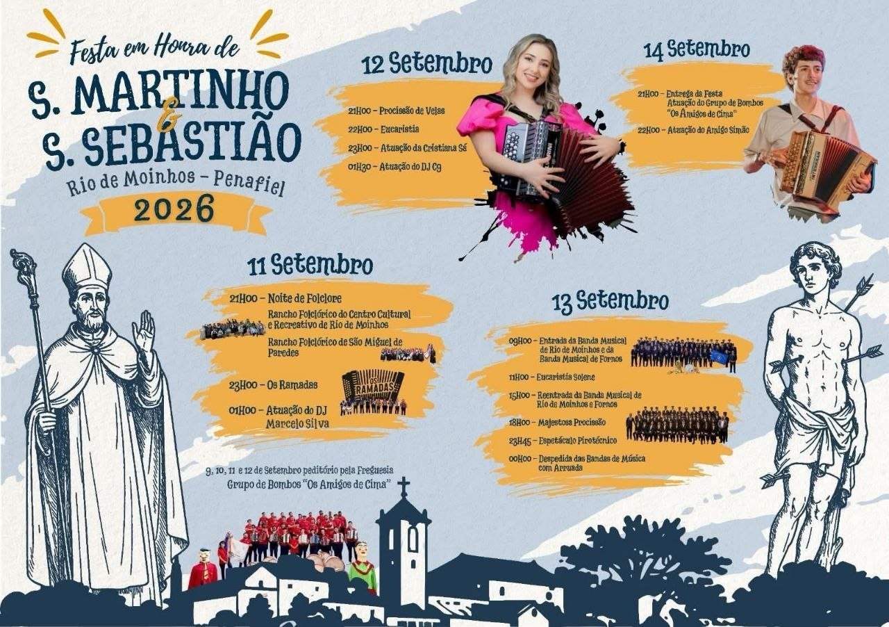Cartaz de Festa em Honra de S. Martinho e S. Sebastião