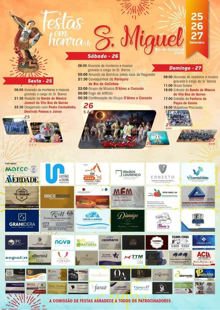 Cartaz de Festas em honra de S. Miguel