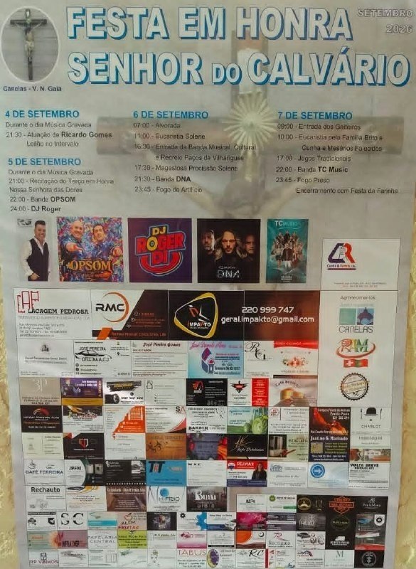 Cartaz de Festa em Honra do Senhor do Calvário