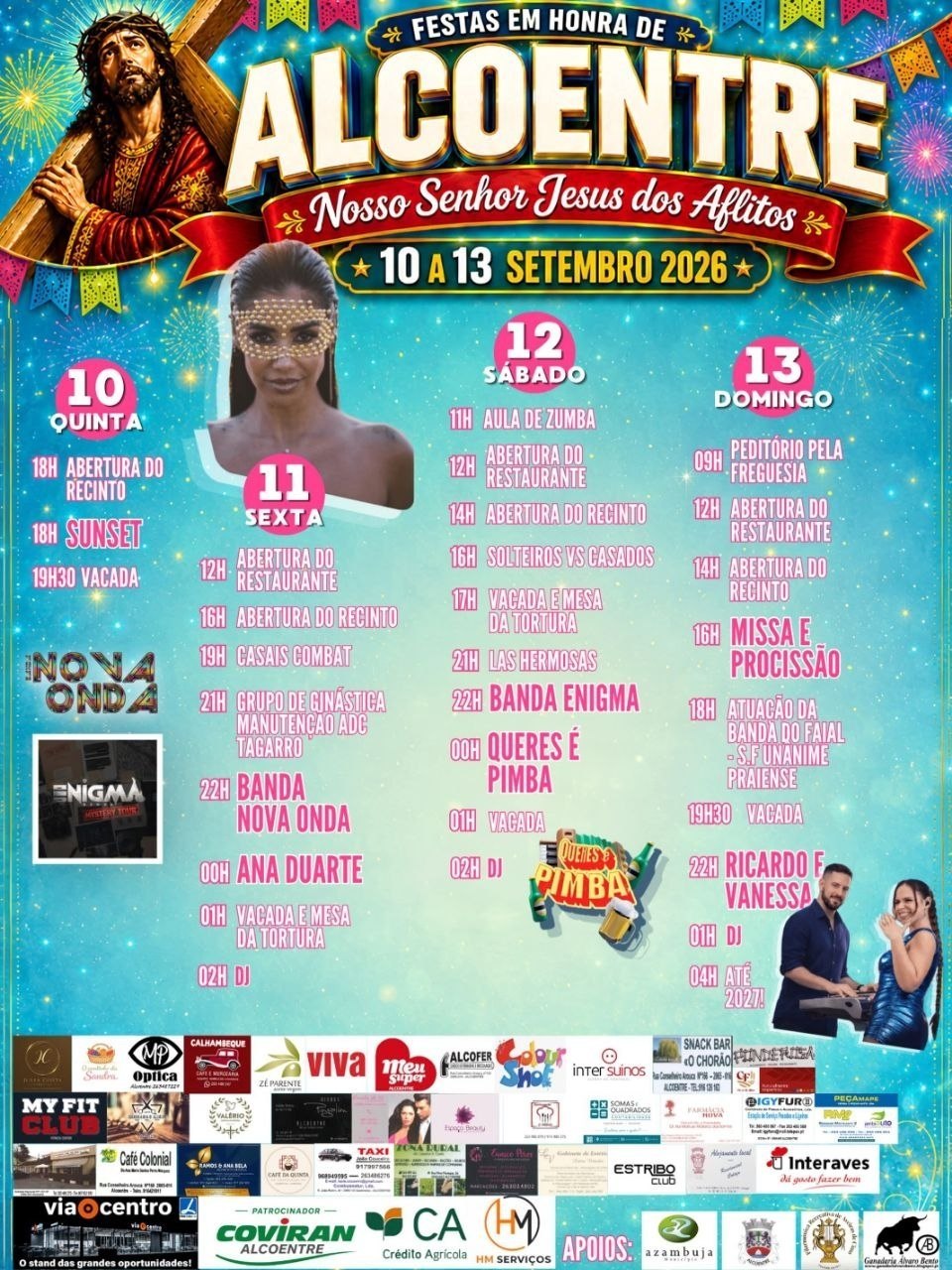 Cartaz de Festas em Honra de Nosso Senhor Jesus dos Aflitos