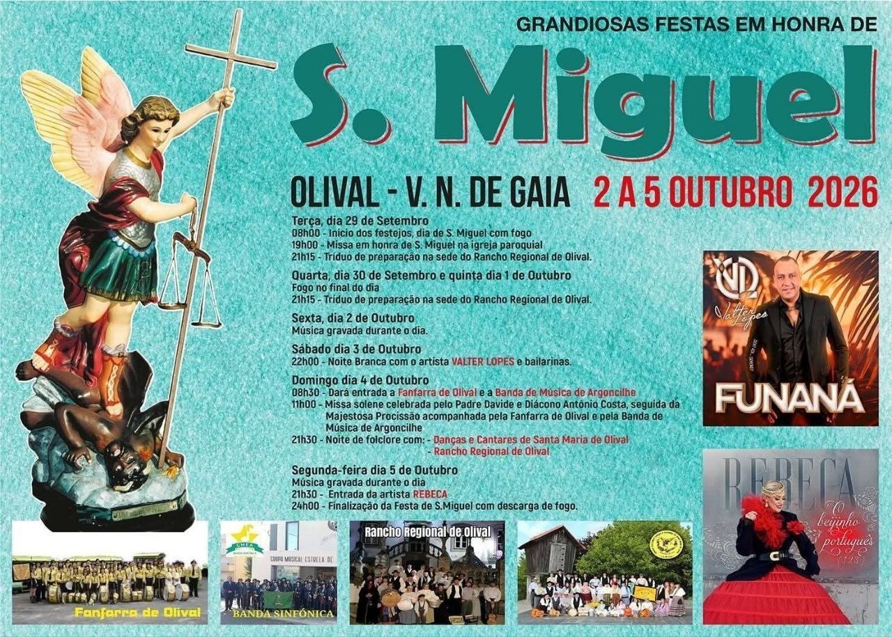 Cartaz de Grandiosas Festas em Honra de S. Miguel