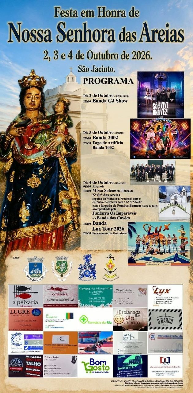 Cartaz de Festa em Honra de Nossa Senhora das Areias