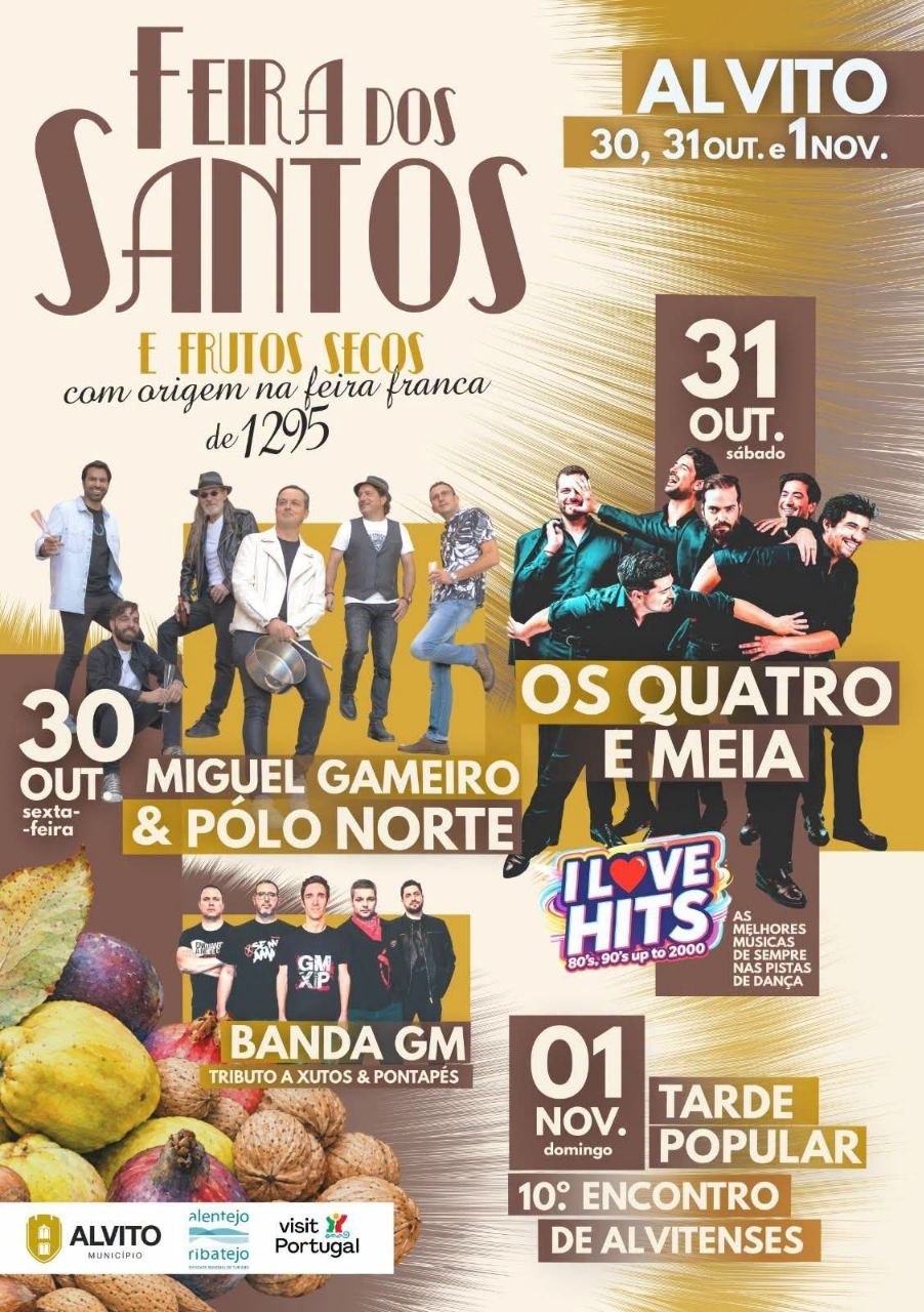 Cartaz de Feira dos Santos e Frutos Secos